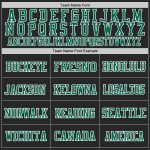 Personalized Throwback Football Jersey - Black Kelly Green White Mesh Personalized Black Kelly Green-White Mesh Throwback
