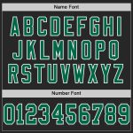 Personalized Throwback Football Jersey - Black Kelly Green White Mesh Personalized Black Kelly Green-White Mesh Throwback