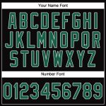 Custom Team Performance T-Shirt with Personalized Name and Number in Black, Kelly Green, and White - Unisex Fit Personalized