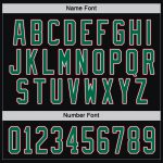 Personalized Black Hockey Jersey with Kelly Green and Red Accents Personalized Black Kelly Green White-Red Hockey Jersey