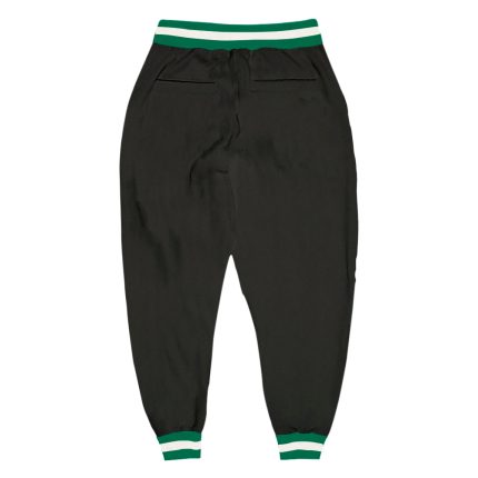 Personalized Black Sports Pants with Kelly Green & White Accents - Custom Athletic Wear Personalized Black Kelly Green-White