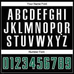 Custom Soccer Jersey with Personalized Name and Number, Black Kelly Green-White Sublimation Split Fashion Uniform Personalized