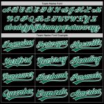 Personalized Black Green White Throwback Baseball Jersey - Custom Athletic Apparel Personalized Black Kelly Green-White Throwback