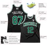 Personalized Black Green White Throwback Basketball Jersey for Men and Women Personalized Black Kelly Green-White Throwback