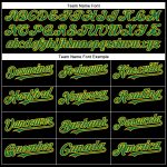 Personalized Black Baseball Jersey with Kelly Green and Yellow Trim Personalized Black Kelly Green-Yellow Baseball Jersey