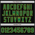 Personalized Kelly Green Yellow Bomber Varsity Letterman Jacket Black Full-Snap Personalized Black Kelly Green-Yellow Bomber