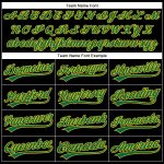 Personalized Performance Golf Polo Shirt - Black with Kelly Green and Yellow Personalized Black Kelly Green-Yellow Performance