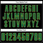 Personalized Performance Golf Polo Shirt - Black with Kelly Green and Yellow Personalized Black Kelly Green-Yellow Performance