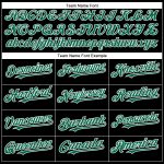 Custom Personalized Black Kelly Green White Baseball Jersey with Team Name and Number Personalized Black Kelly GreenWhite