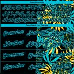 Personalized 3D Hawaii Tropical Palm Leaves Black Lakes Performance T-Shirt Personalized Black Lakes Blue 3D Hawaii Tropical