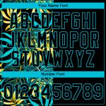 Personalized 3D Hawaii Tropical Palm Leaves Black Lakes Performance T-Shirt Personalized Black Lakes Blue 3D Hawaii Tropical