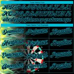 Custom Name and Number Authentic Baseball Jersey with Personalized 3D Black Lakes Blue Fiery Dart Board Design Personalized