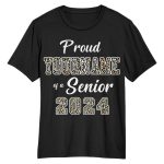 Custom Black Leopard Print 3D Graduation T-Shirt with Team Name and Number - Personalized Performance Tee Personalized Black