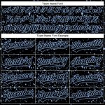 Personalized 3D Abstract Ink Splatter Baseball Jersey in Black and Light Blue Personalized Black Light Blue 3D Abstract Splatter