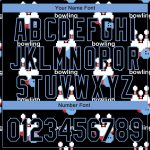 Custom 3D Pattern Baseball Jersey with Personalized Name & Number - Black Light Blue Design Personalized Black Light Blue