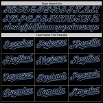 Personalized 3D Skull Baseball Jersey in Black and Light Blue Fashion Design Personalized Black Light Blue 3D Skull Fashion