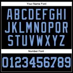 Custom Black Light Blue Basketball Jersey with Personalized Name and Number - Authentic Throwback Design Personalized Black