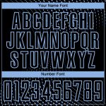 Custom Black and Light Blue Geometric Lines Soccer Jersey Uniform Personalized Black Light Blue Geometric Lines Sublimation