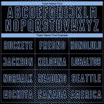 Custom Black and Light Blue Geometric Lines Soccer Jersey Uniform Personalized Black Light Blue Geometric Lines Sublimation
