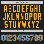 Custom Black Light Blue-Gold Basketball Jersey Personalized Team Name & Number - Authentic Throwback Design Personalized