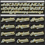 Personalized Black Light Blue Gold Two Tone Baseball Jersey for Custom Design Personalized Black Light Blue-Gold Two Tone