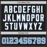 Custom Name and Number Personalized Black Light Blue-Gray Baseball Jersey - Authentic Split Fashion Team Jersey Personalized