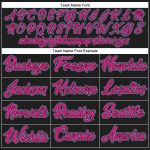 Custom Name Number Lightweight Baseball Jersey Black Light Blue Hot Pink Personalized Black Light Blue-Hot Pink Authentic