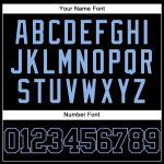 Custom Name Number Baseball Jersey - Personalized Black Light Blue Mesh Authentic Throwback Design Personalized Black Light