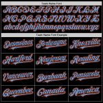 Custom Name and Number Two-Tone Bomber Hoodie Jacket - Black Light Blue-Orange Varsity Full-Snap Design Personalized Black