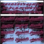 Personalized Grunge Art 3D Abstract Black Light Blue-Pink Two-Button Unisex Softball Jersey Personalized Black Light Blue-Pink