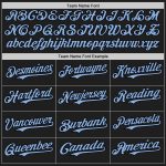 Personalized 3D Confetti Baseball Jersey Black Light Blue Pink Design Personalized Black Light Blue-Pink 3D Confetti Baseball