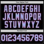 Personalized Twinkle Star Baseball Jersey in Black Light Blue-Pink 3D Gradient Style Personalized Black Light Blue-Pink 3D