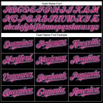 Custom Authentic Baseball Jersey with Personalized Name and Number - Black Light Blue Pink Personalized Black Light Blue-Pink