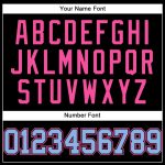 Custom Authentic Baseball Jersey with Personalized Name and Number - Black Light Blue Pink Personalized Black Light Blue-Pink