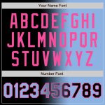 Custom Name and Number Personalized Gradient Baseball Jersey in Black Light Blue-Pink Fashion Style Personalized Black Light