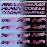 Custom Name and Number Personalized Gradient Baseball Jersey in Black Light Blue-Pink Fashion Style Personalized Black Light