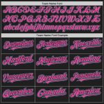 Custom Lightweight Black Blue Pink Baseball Jersey with Personalized Name and Number - Authentic Raglan Sleeves Personalized