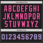 Custom Lightweight Black Blue Pink Baseball Jersey with Personalized Name and Number - Authentic Raglan Sleeves Personalized