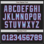Personalized Two Tone Baseball Jersey with Custom Name and Number - Black Light Blue-Pink Authentic Team Apparel Personalized