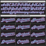 Personalized Two Tone Baseball Jersey with Custom Name and Number - Black Light Blue-Pink Authentic Team Apparel Personalized