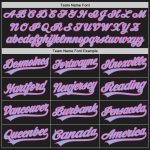 Personalized Black Light Blue Pink Baseball Jersey for Men and Women Personalized Black Light Blue-Pink Baseball Jersey 2