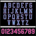 Personalized Varsity Letterman Jacket Black Light Blue Pink Full-Snap Bomber Personalized Black Light Blue-Pink Bomber Full-Snap