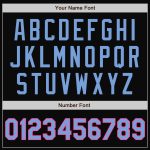 Personalized Black Light Blue Pink Varsity Bomber Full-Snap Letterman Jacket Personalized Black Light Blue-Pink Bomber Full-Snap