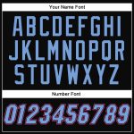 Personalized Black Light Blue Pink Bomber Varsity Jacket Full-Snap Fashion Letterman Personalized Black Light Blue-Pink Bomber
