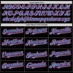 Personalized Bomber Hoodie Jacket Two Tone Light Blue Pink Varsity Letterman Custom Name Number Personalized Black Light