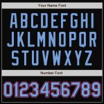 Personalized Two Tone Bomber Varsity Jacket Black Light Blue Pink Full-Snap Personalized Black Light Blue-Pink Bomber Full-Snap