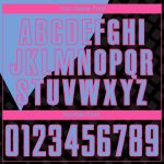 Customizable Soccer Uniform Jersey with Blue-Pink Curve Lines - Personalized Name and Number, Sublimation Design Personalized