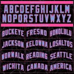 Personalized Basketball Jersey City Edition - Black Light Blue Pink Flowers Design Personalized Black Light Blue-Pink Flowers