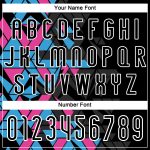 Custom Sublimation Volleyball Jersey with Name & Number - Personalized Black Light Blue-Pink Geometric Design Uniform Personalized