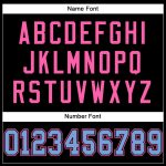 Custom Personalized Football Jersey - Black Light Blue-Pink Mesh with Team Name & Number Personalized Black Light Blue-Pink